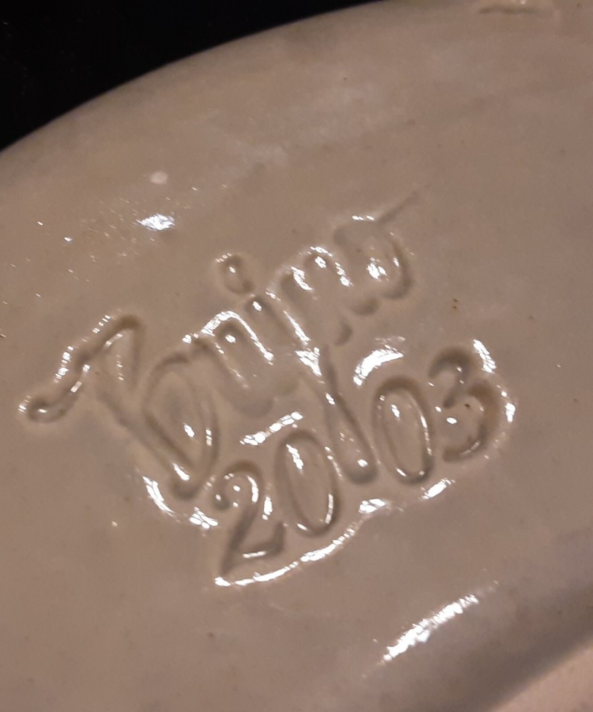 Bujno Pottery Heart Shaped Deviled Egg Platter/Dish, 2003