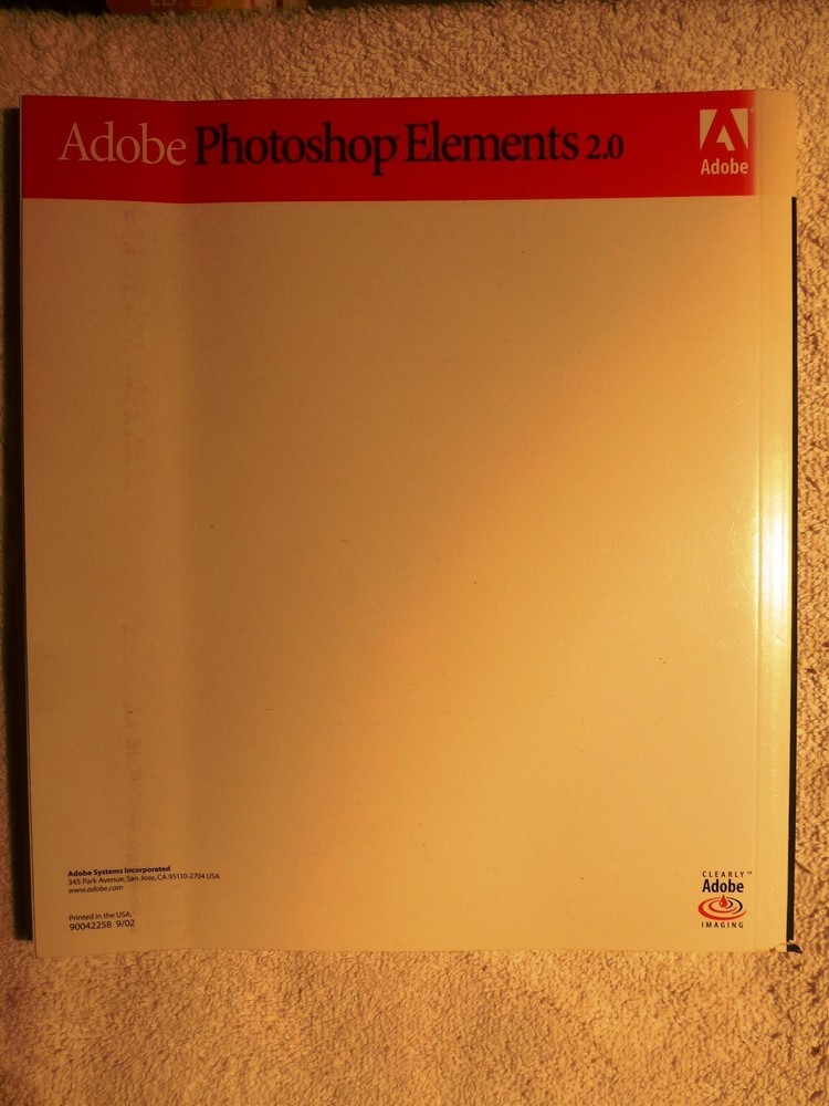 ORIGINAL USER MANUAL Adobe Photoshop Elements 2.0 User Guide MAC WINDOWS