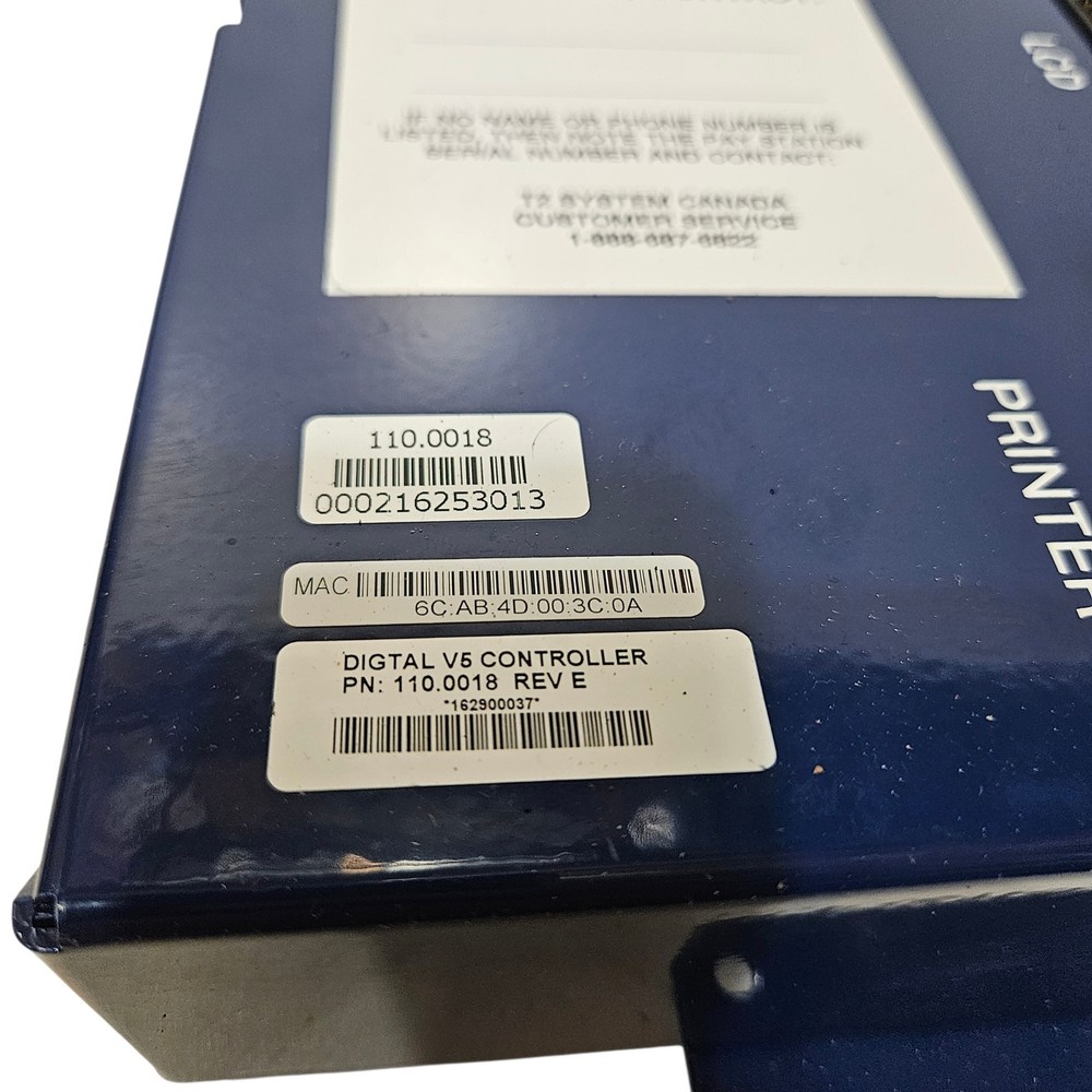 Digital V5 Controller Payment Technologies 110.0018 T2 System Pay Station