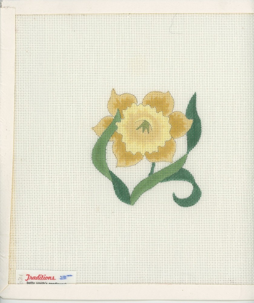 Traditions Needlepoint Daffodil Hand Painted Canvas NEW
