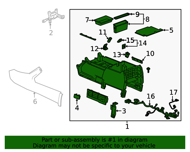 Genuine GM Console Assembly 84199898