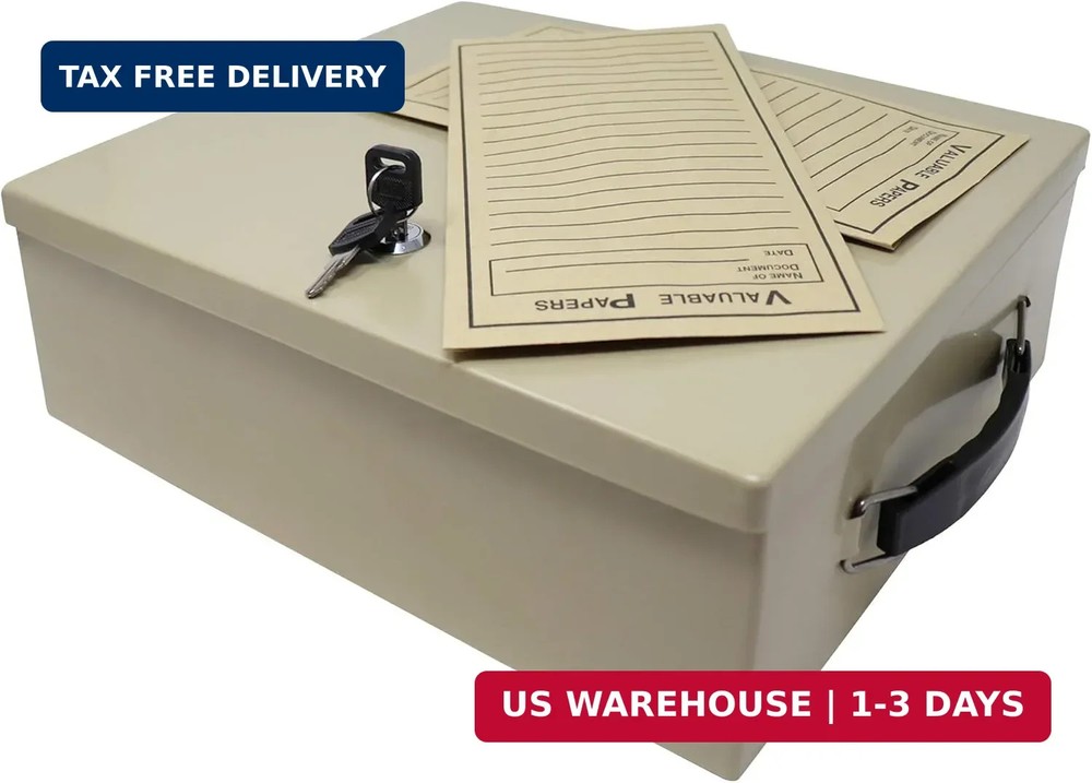 Fire-Retardant Security Box with Keyed Lock