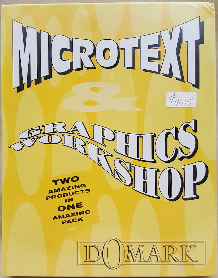 MicroText & Graphics Workshop ©1992 Domark for Commodore Amiga NIB NEW SEALED