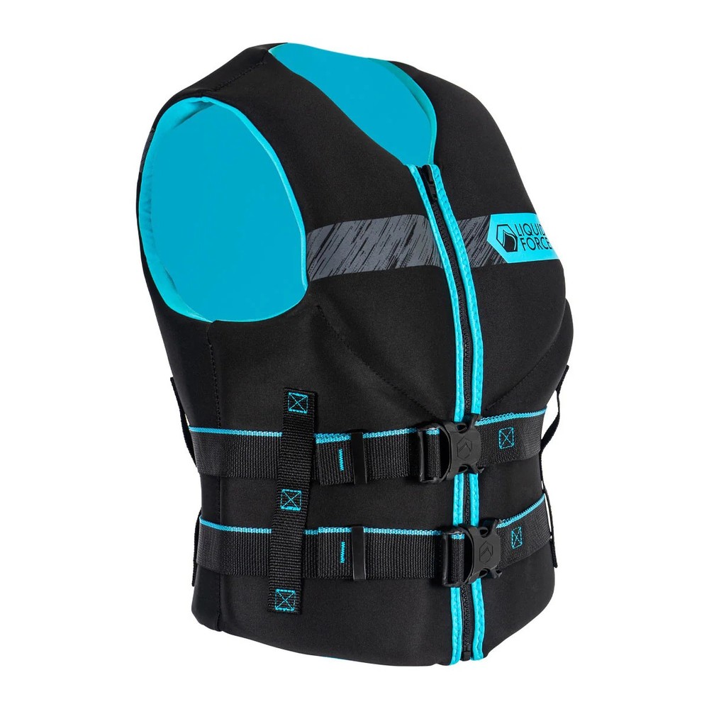 Liquid Force Classic Hinge Vest - Women's - Medium / Black/Aqua