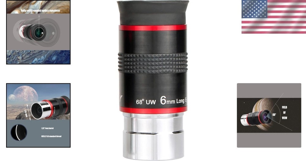 68° Wide Angle Eyepiece for Planetary Viewing-
