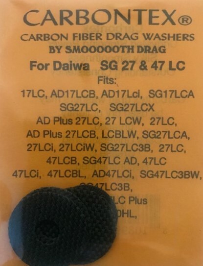 DAIWA  SG27 & 47 LC  CARBONTEX DRAG WASHERS