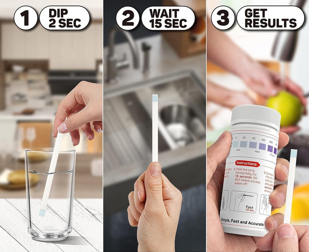 Professional Water Hardness Test Kit -Includes Water Hardness and Softener Guide