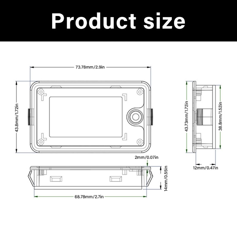 DC8-100V LCD Digital Voltage Power Meter Battery Capacity Indicator Voltmeter