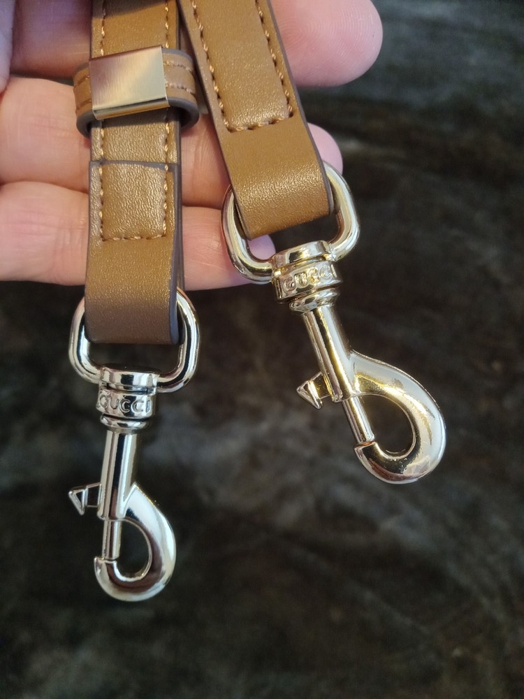 Gucci Light Brown Leather Adjustable Replacement Crossbody Strap NWOT