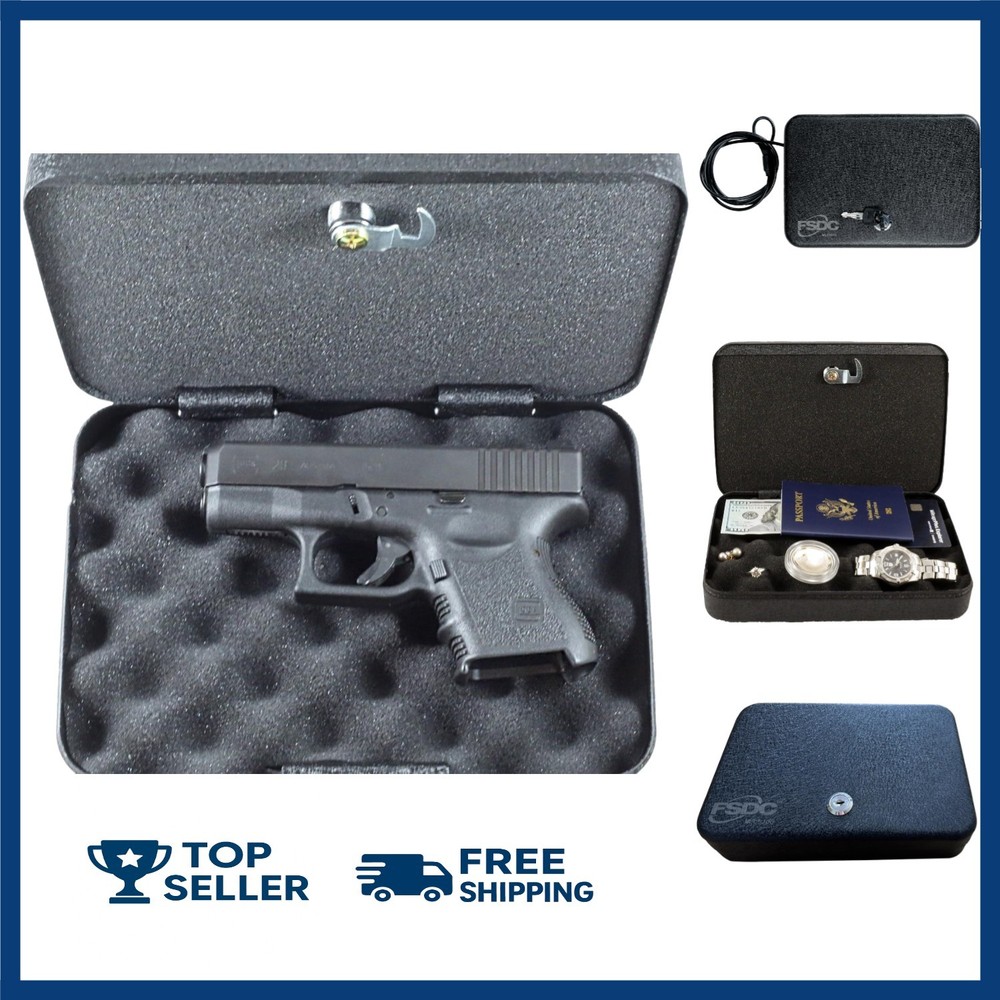 Firearm Safety Devices - - Keyed Steel Lockable Gun Case & Security Box – Hea...