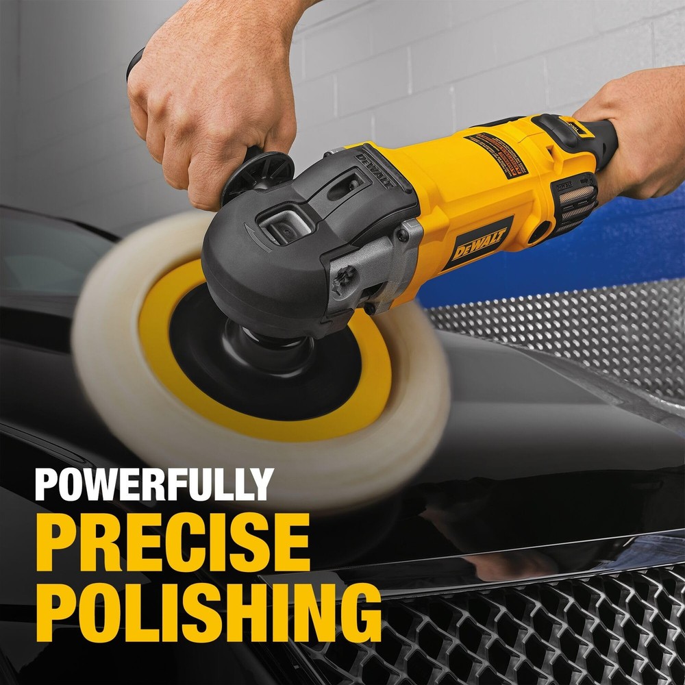 DEWALT Buffer Polisher, 7in9in, 12 amp, Variable Speed Dial 03,500 RPM’s, Sof...