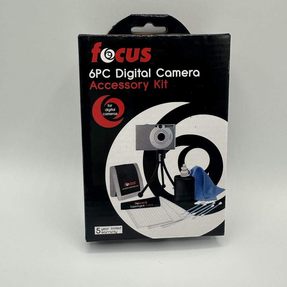 Focus 6 PC Digital Camera Accessory Kit Includes Mini Tripod