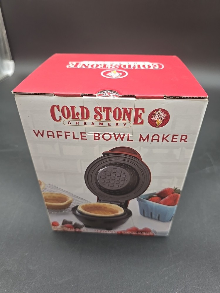 Cold Stone Creamery Waffle Bowl Maker Non-Stick Compact Versatile Quick & Easy