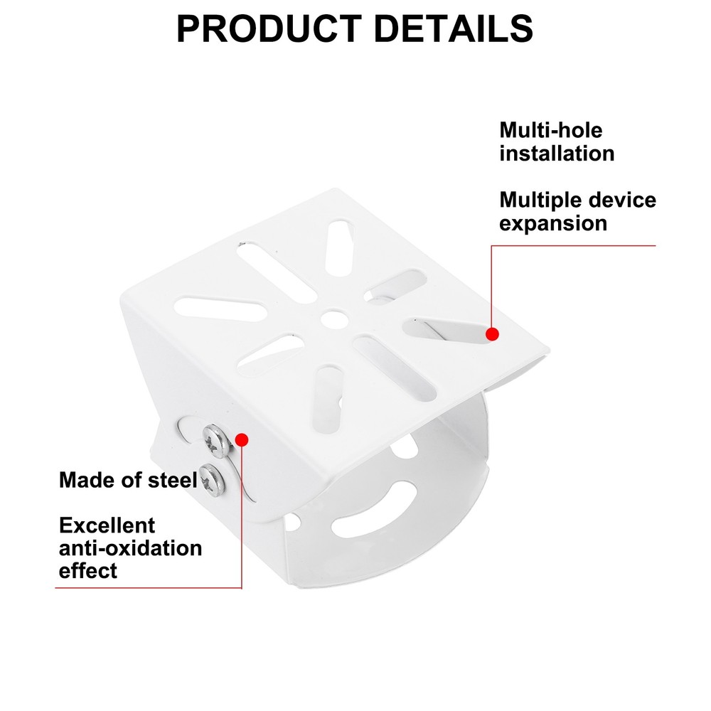 1PACK 2" Security Camera Joint Mounting CCTV IP Camera Installation White