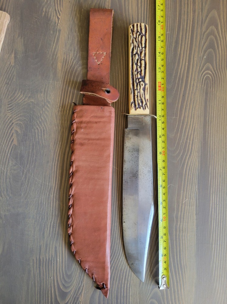 LARGE Solingen German Bowie Knife w/Custom Sheath