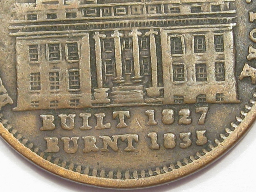1835 Hard-Times Token: "NOT One Cent" Merchant Exchange. #17