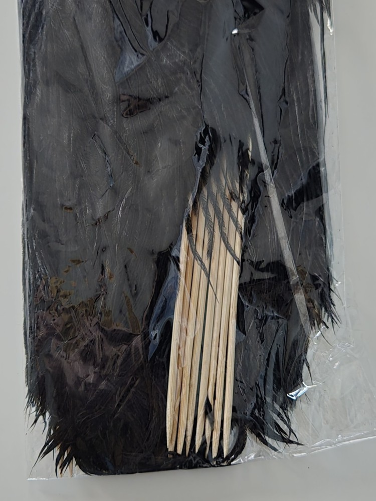 CROWN GUIDE Black Ostrich Feathers Bulk - 10 Pieces Making Kit