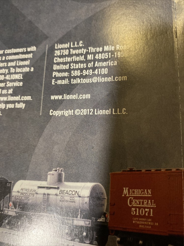 2012 LIONELTRAINS VOLUME 2 CATALOG