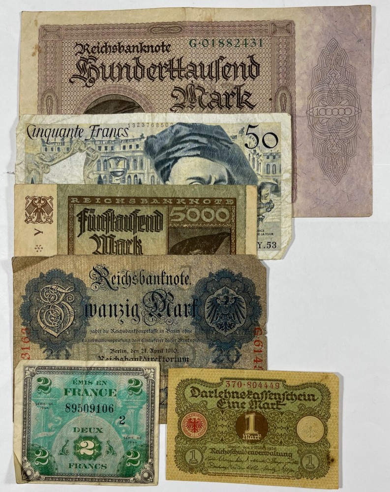Mixed older foreign currency (#909) 15 diff. pcs.