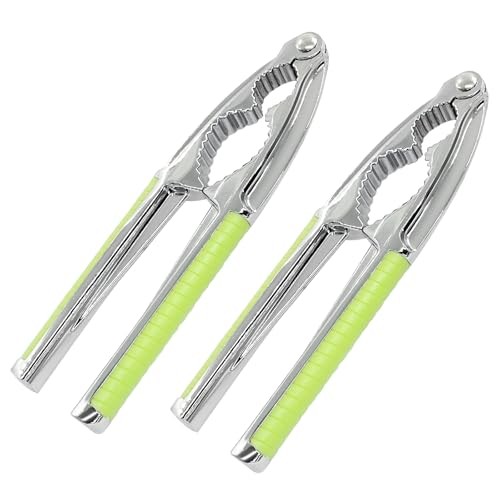 2 Pcs Nut Crackers, Walnut Cracker Seafood Cracker Nutcracker for Nuts Green