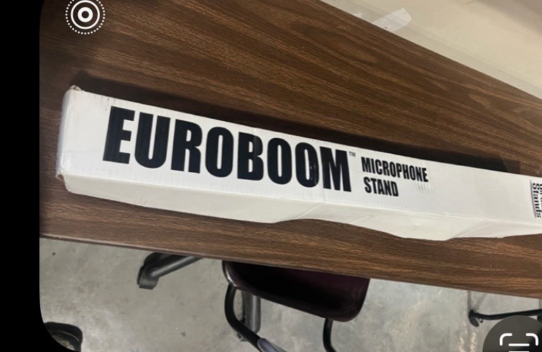 Euro Boom Black Microphone Stand