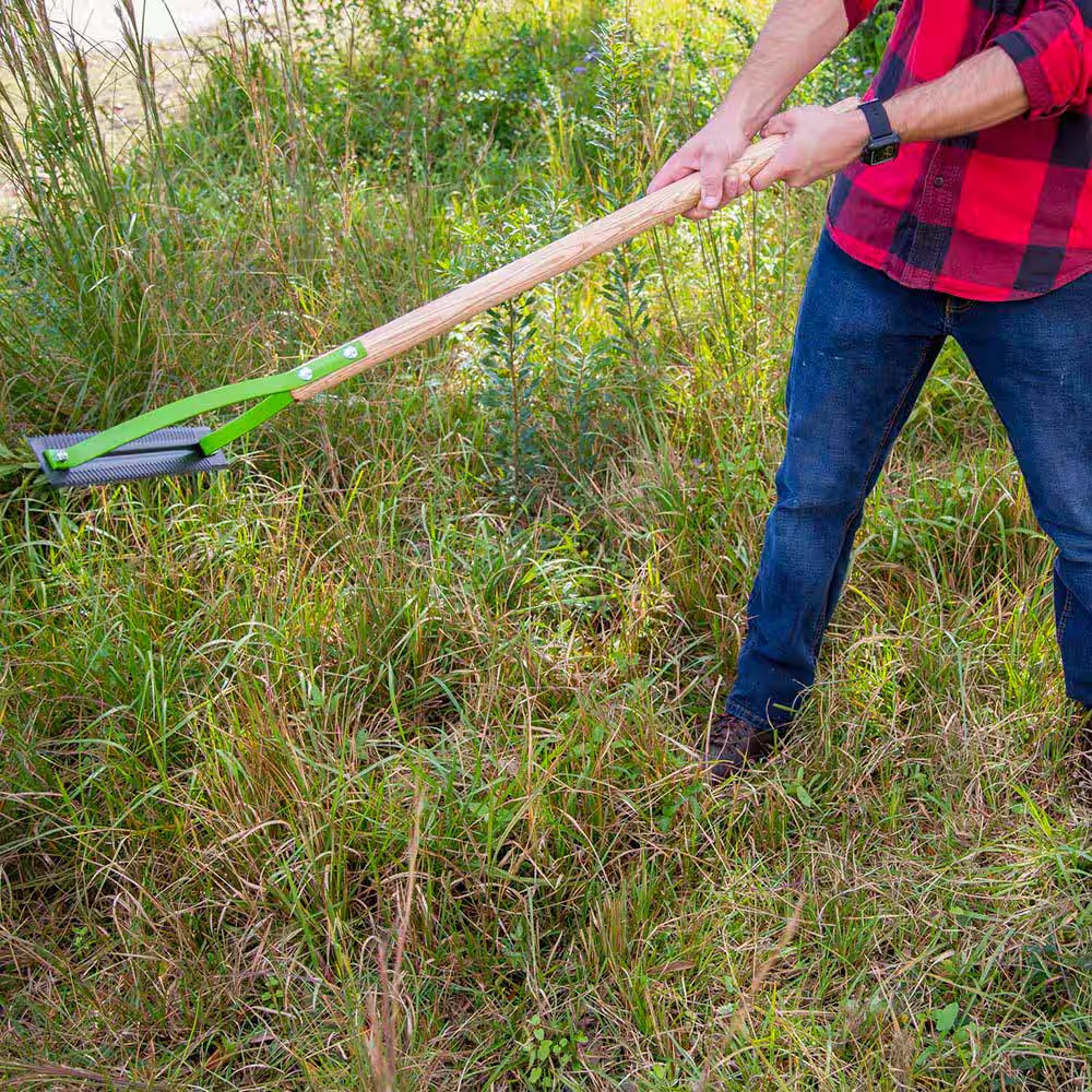 36 In. Wood Handle Double Blade Weeder