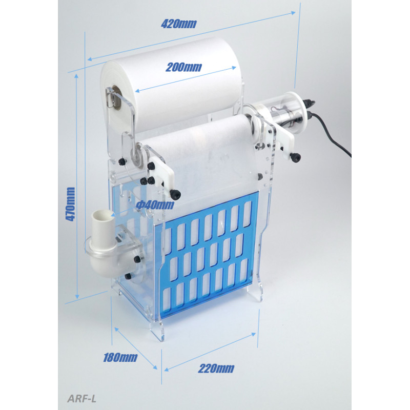 BM Large Roller Filter (ARF-L) Submerged base: 8.5" x 7.5