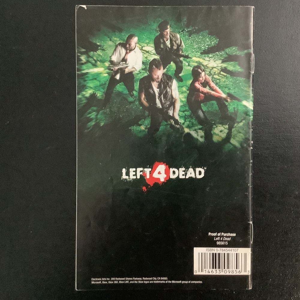 Left 4 Dead 1 Microsoft Xbox 360 Instruction Manual Only