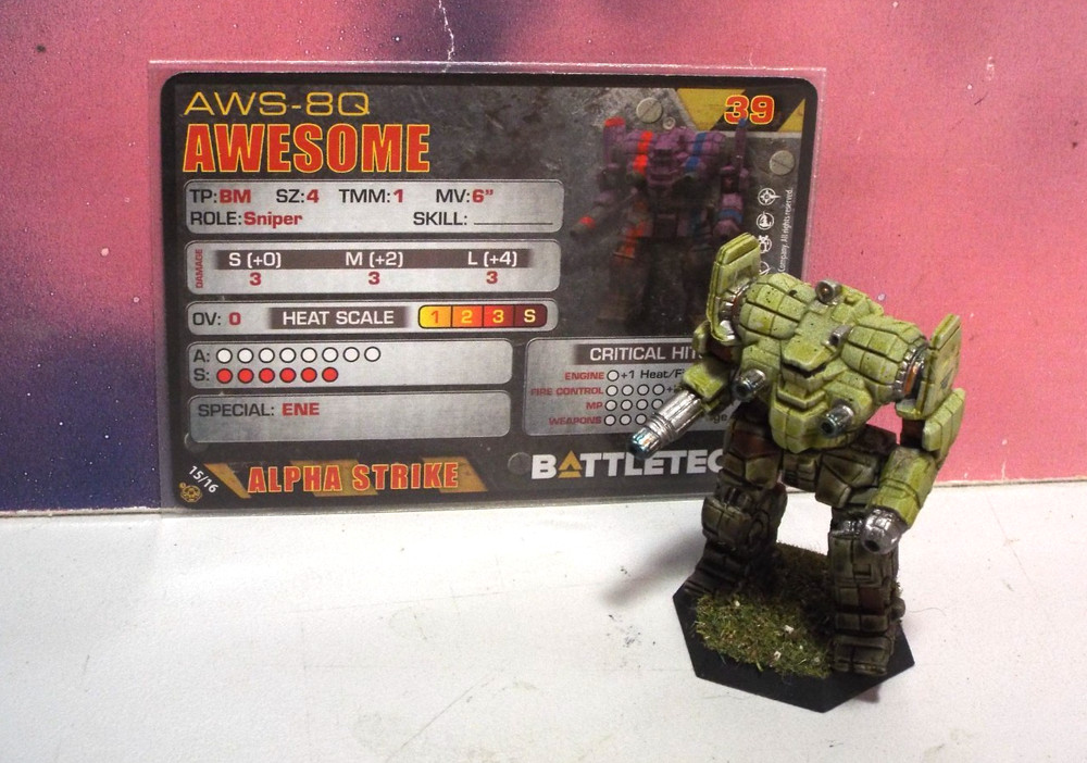 BATTLETECH AWESOME MECH [CAPELLAN DEATH COMMANDOS] (CATALYST, PAINTED)