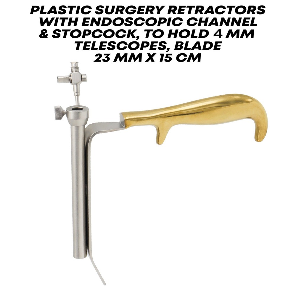 Multi Approach Retractor with Endoscopic Channel & Stopcock Plastic Surgery Tool