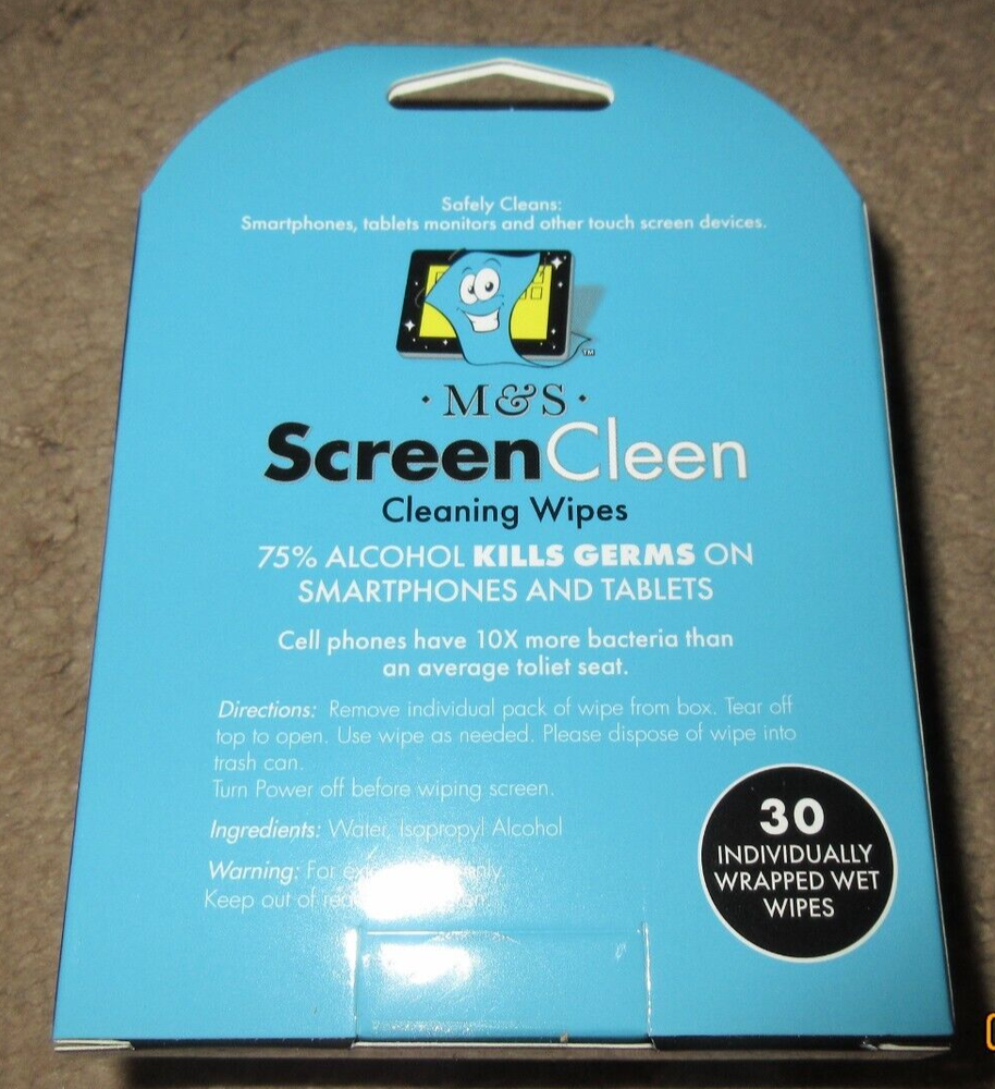 M & S Screen Clean Cellphone Cleaning Wipes