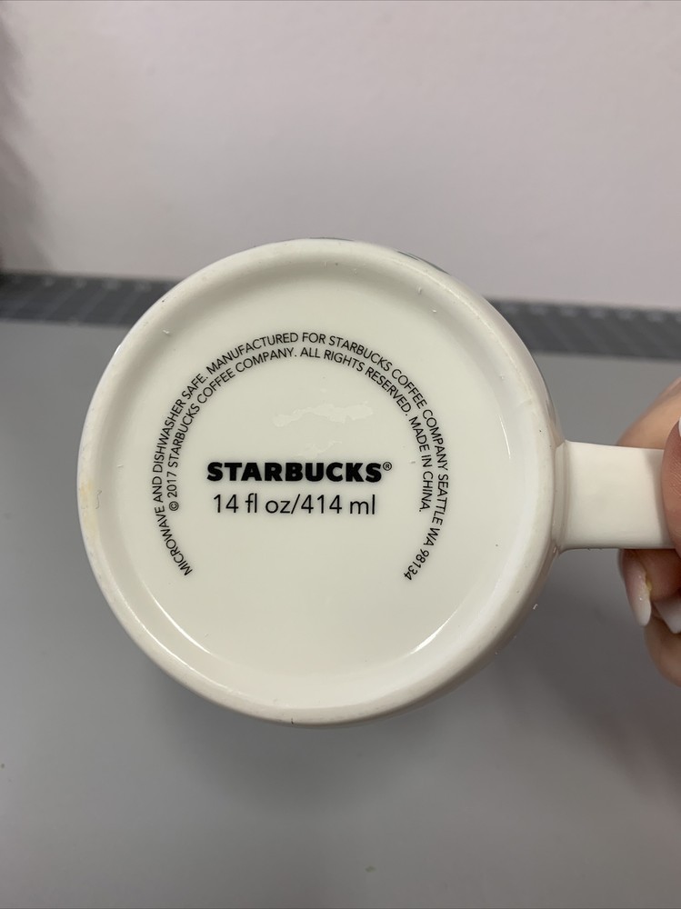 STARBUCKS 2017 Logo Coffee Cup Mug 14oz