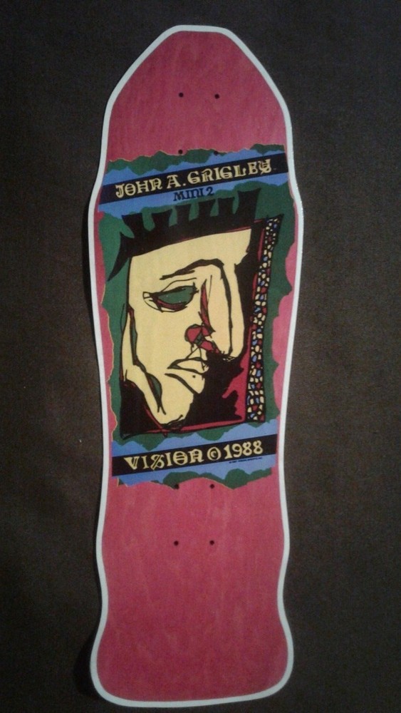 Vision Grigley Mini 2 replica Skateboard Deck Shaped Sticker over 7"