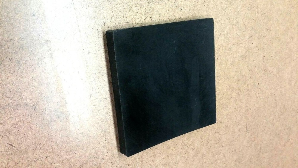 Neoprene Rubber Sheet  Solid 1/2" Thick x 3" Square - Spacer Pad  60 Duro Std