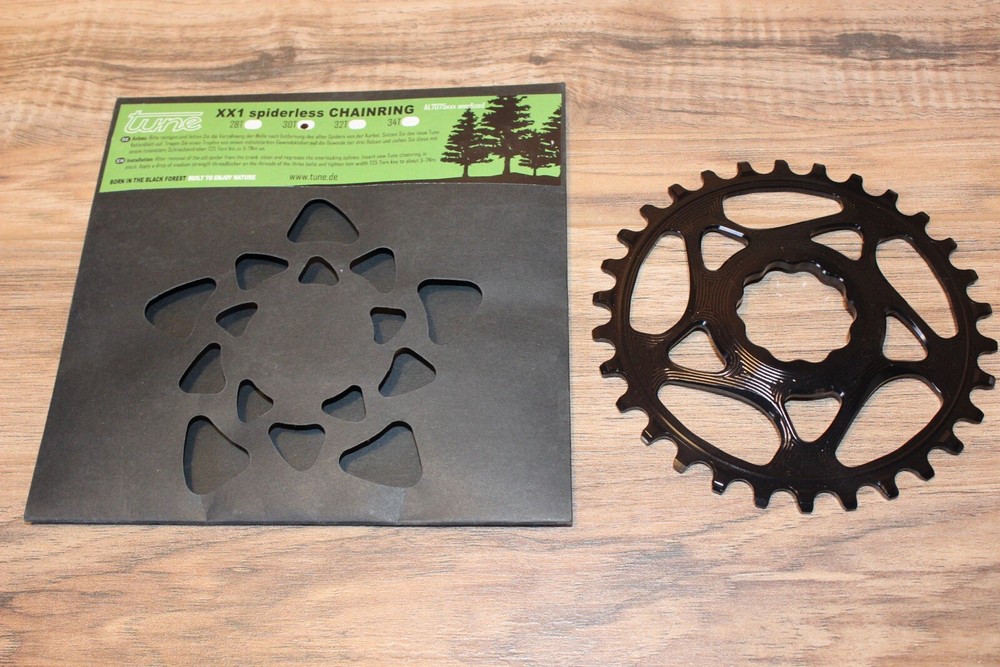 Tune XX1 Spiderless Chainring Direct Mount 30 Black