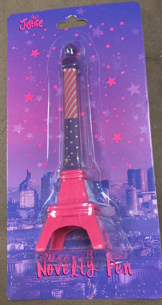 JUSTICE EIFFEL TOWER PARIS PEN 5.5” NOVELTY ACCESSORY SUPER CUTE!!