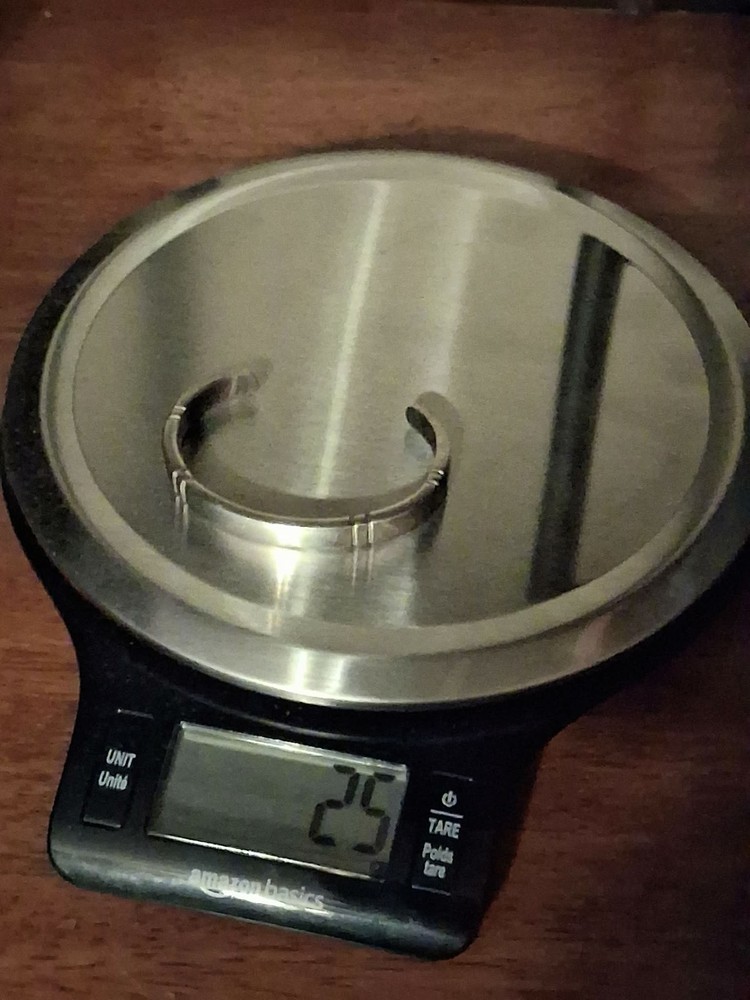 Thick Marked Understated Sterling Silver cuff