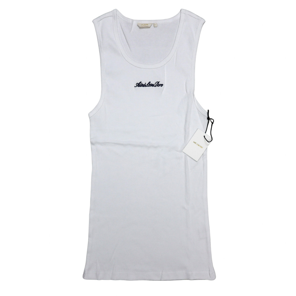 Aime Leon Dore Embroidered Logo Tank Top White