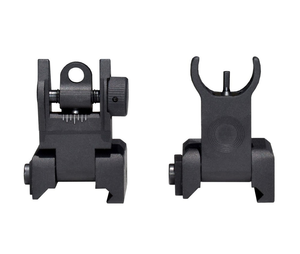 Basic Tactical Flip Up Front and Rear Sight Set, Aluminum