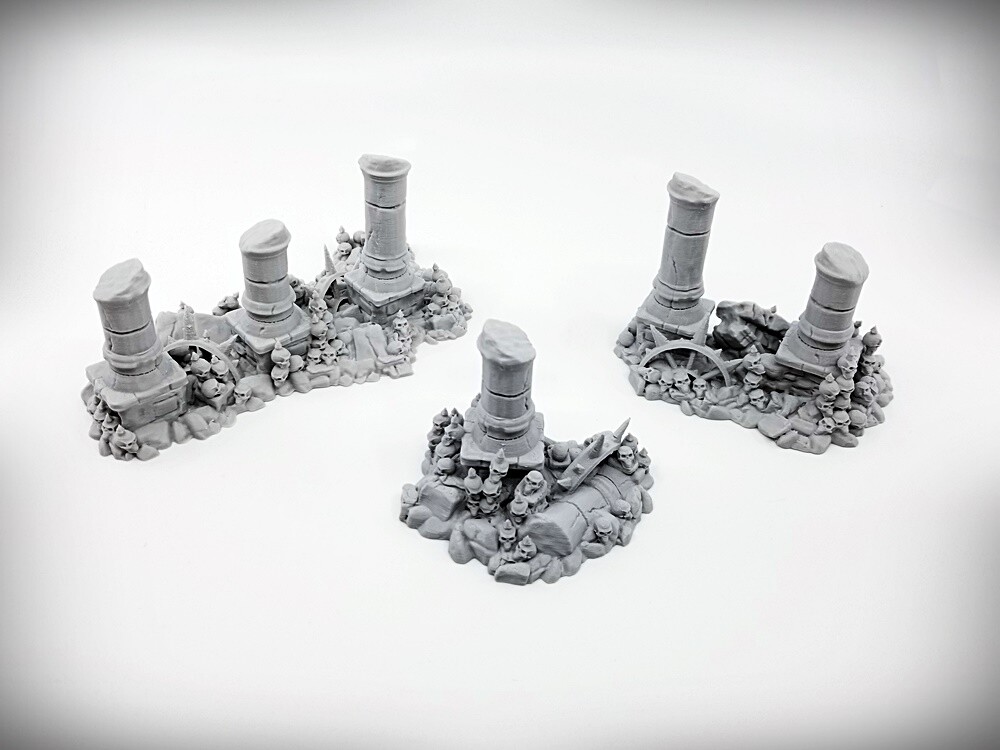 Ruined Columns - Grimdark- Deluxe Bundle (Large)- Tabletop Wargaming RPG terrain