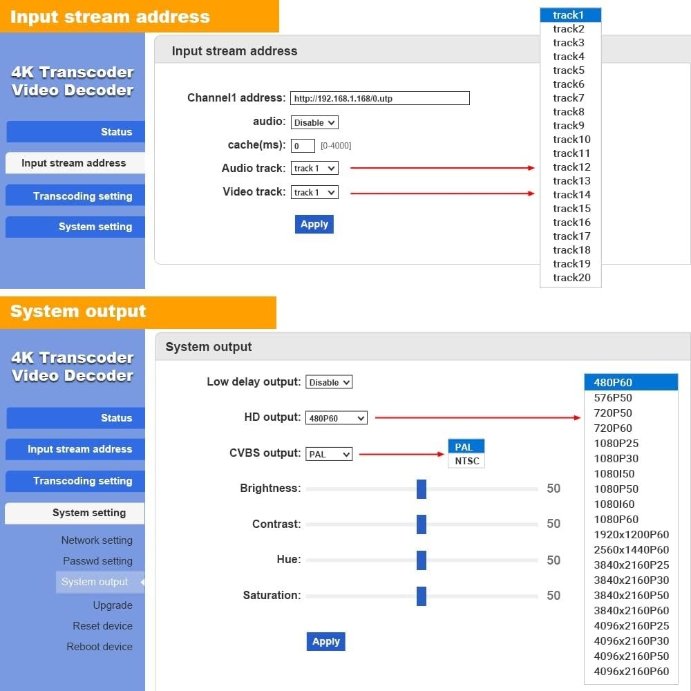 4K HD Video Encoder Transcoder Decoder for RTSP M3U8 RTMP UDP HLS To HDMI