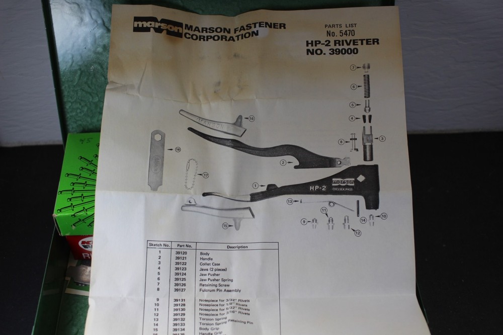 Marson No.200 Rivet Kit