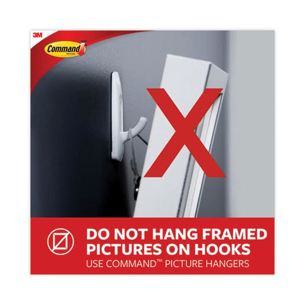 Command 17001MPES 3 lbs Cap Medium General Purpose Hooks - White (20/PK) New