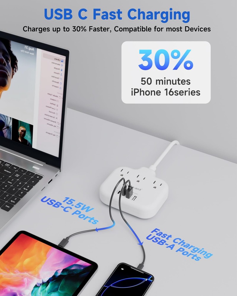 US to India Plug Adapter, meta-ant Power 5FT-India Plug, Type D Adapter