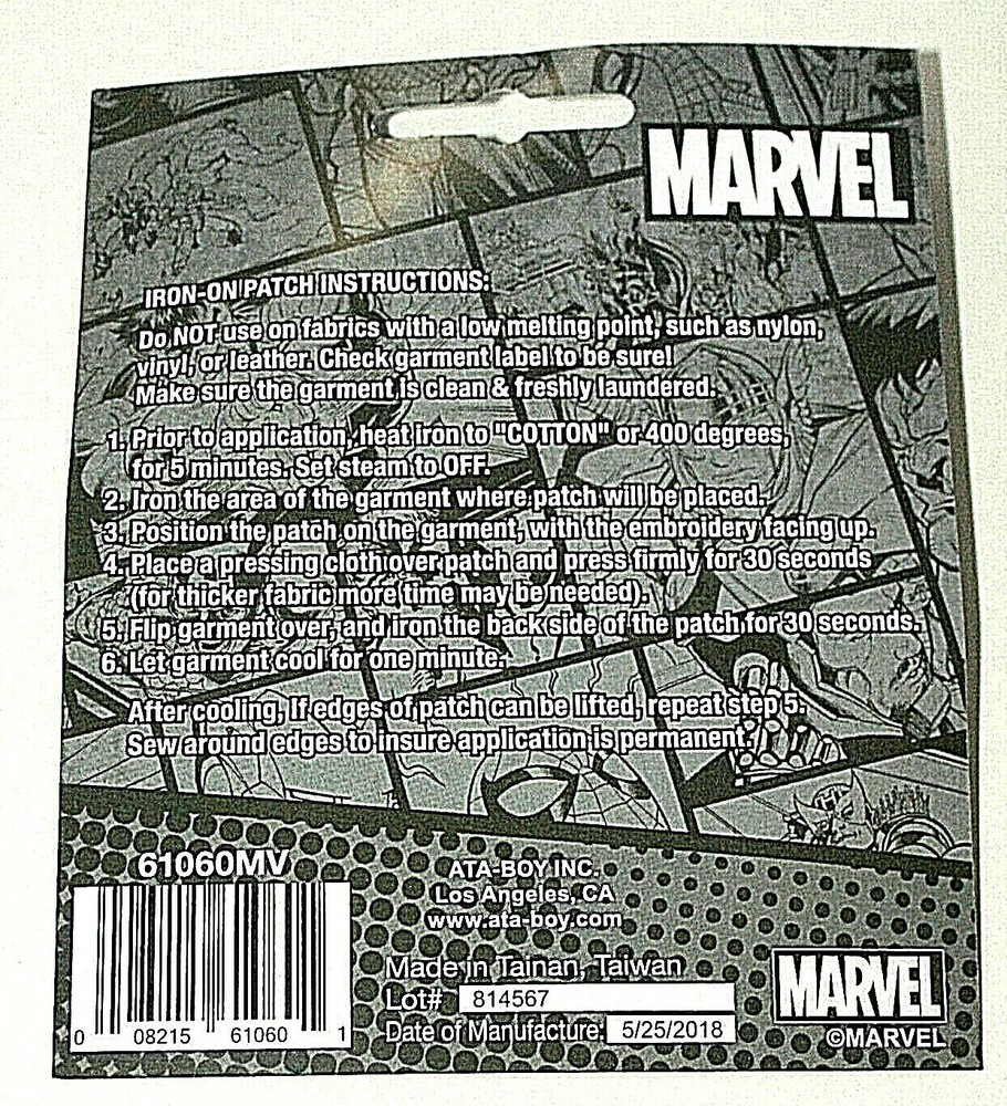 Official Marvel Comics Black Panther Iron-On Cloth Jacket Patch New in Package
