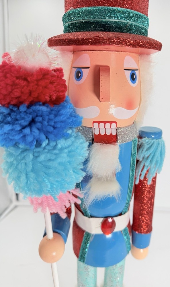 Allen & Roth 24” Nutcracker Pom Poms And Glitter