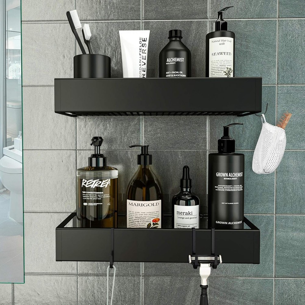 Stainless Steel Shower Caddy - Easy Install, Multi-Purpose Organizer