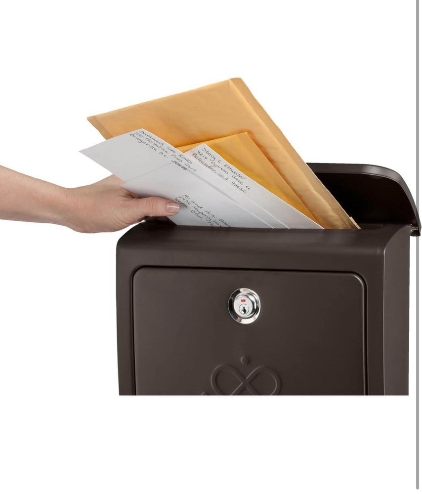 Architectural Mailboxes Bordeaux Rubbed Bronze Medium Steel Locking Wall Mount