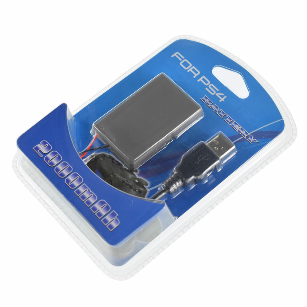 New Rechargeable Battery For PS4 Controller 2000mAh Replacement & Charging Cable