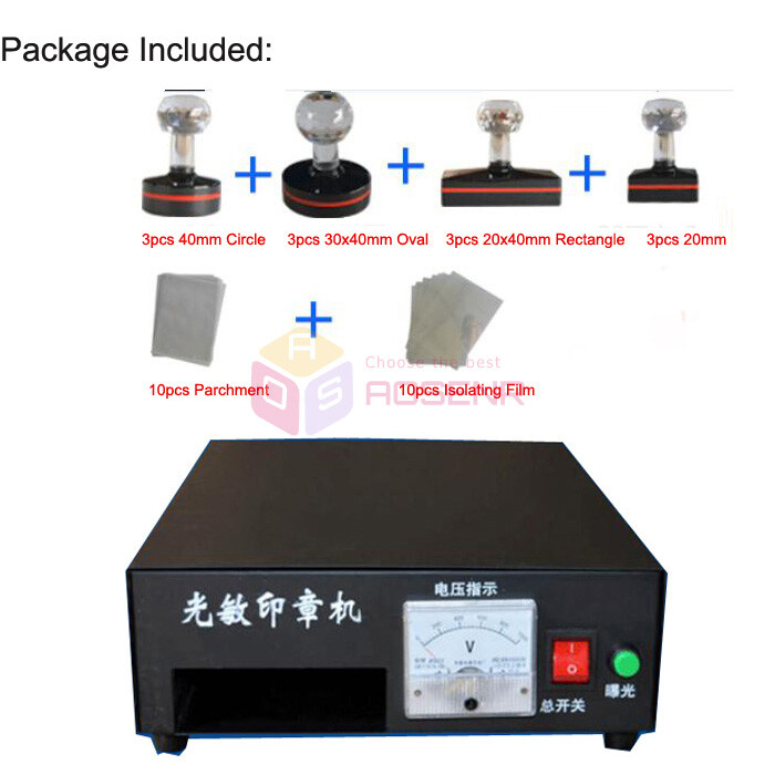 Photosensitive Flash Stamping Making Machine KitSelfinking Make Seal 220V.